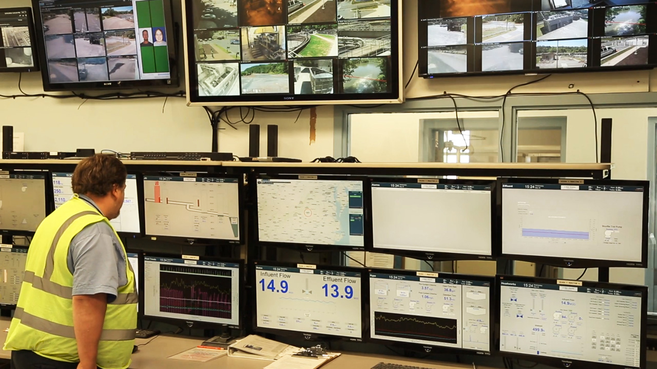 The Department of Water Resources in Lynchburg built numerous SCADA screens to track a variety of processes.