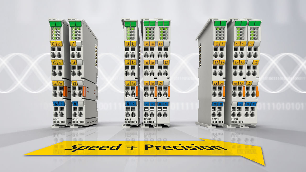 With the EtherCAT power management terminals, tasks with optimal scalability include power monitoring, process control, network control and maintenance.