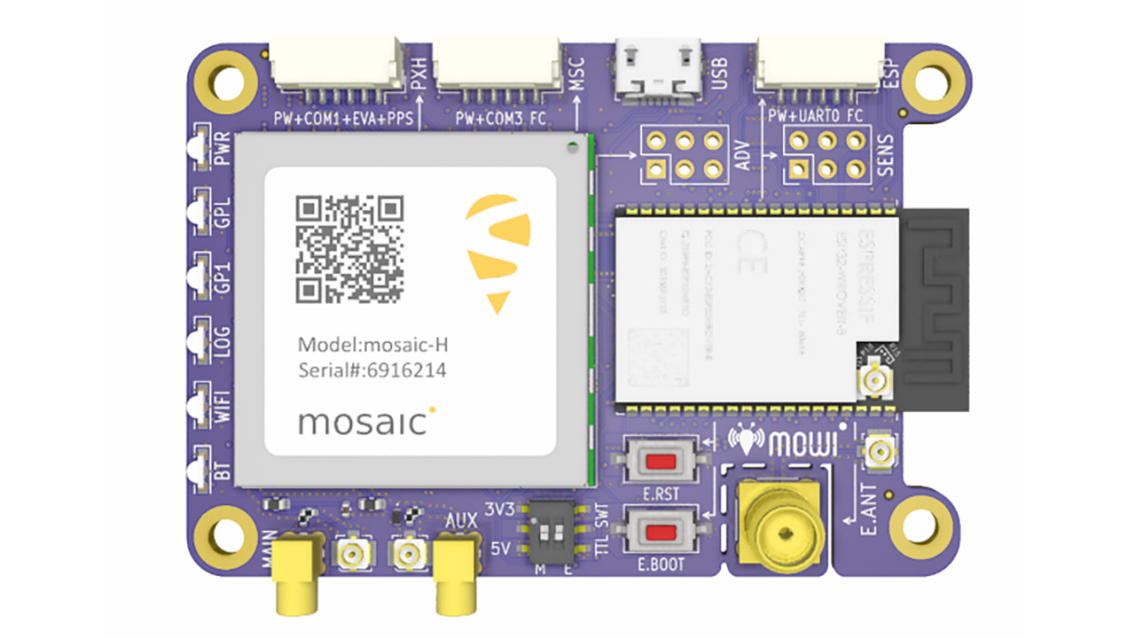 mowi is an open-source reference design for Septentrio’s highly accurate GNSS module, mosaic.