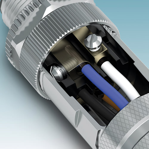 With the right torque used on the screw, the conductor connection is secure.