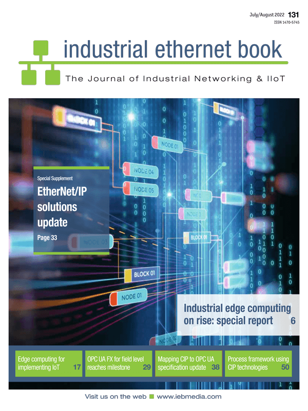 2022 July/August Cover Industrial Ethernet Book