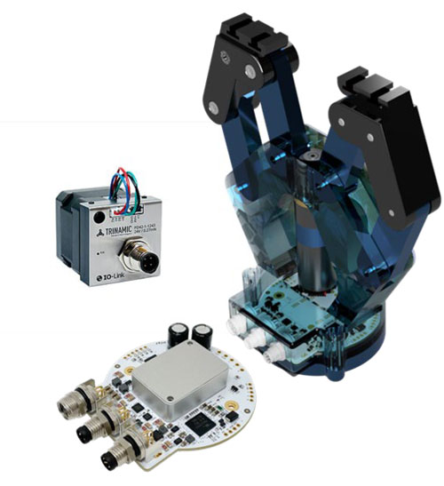 Intelligent Actuators: PD42-1243-IOLINK Stepper Motor and EoAT Gripper (TMCM-1617-GRIP REF)