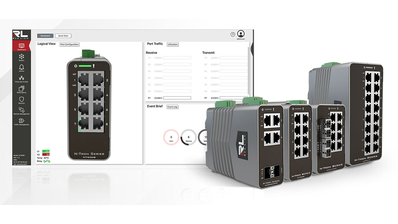 New Gigabit Ethernet switches from Red Lion simplify configuration with robust oerformance and security features.