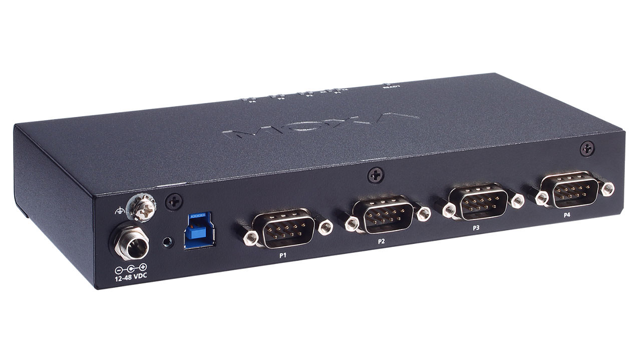 Moxa USB-to-Serial converters optimized for serial port expansion in industrial networks.