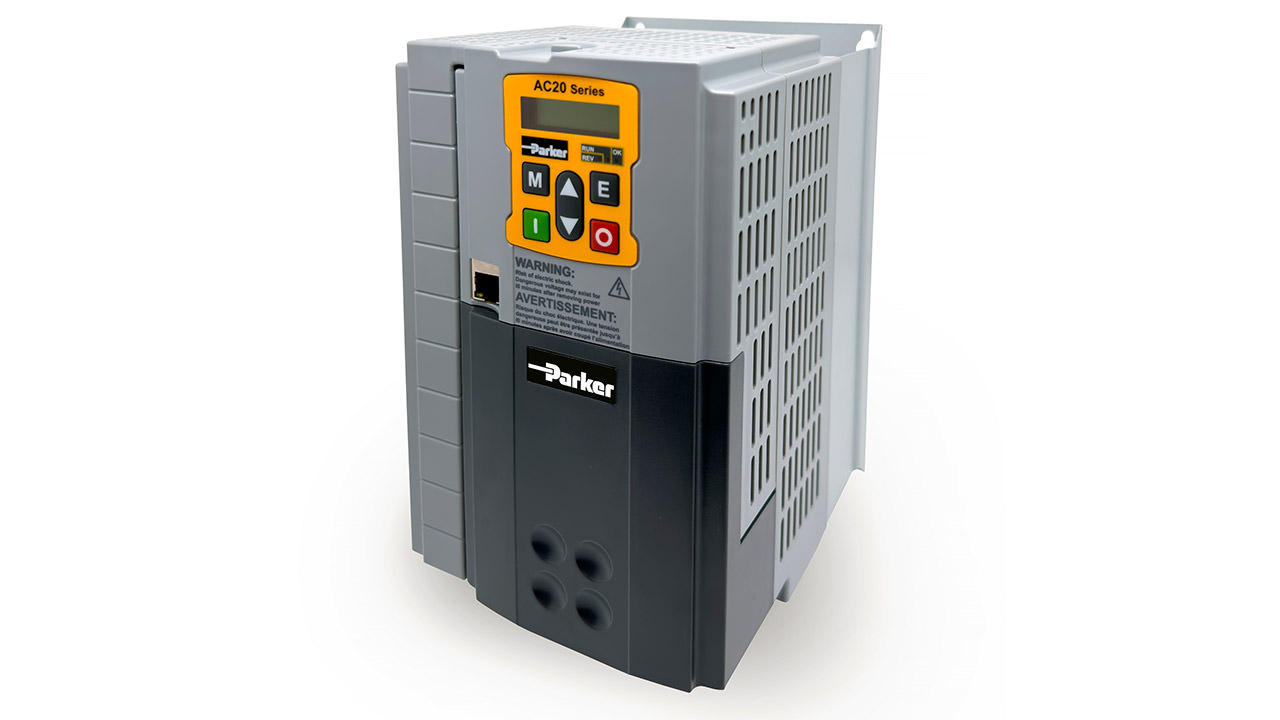 New AC20F AC drive controller from Parker serves as the central component of its enhanced drive-controlled pumps.