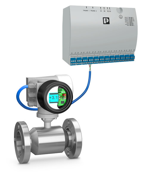 Figure 2: An example of an APL field switch from Phoenix Contact offers 200 meters of spur lines per APL field device and is particularly suitable for skid and modular system designs. 