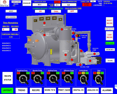 Mercer HMI screenshot.