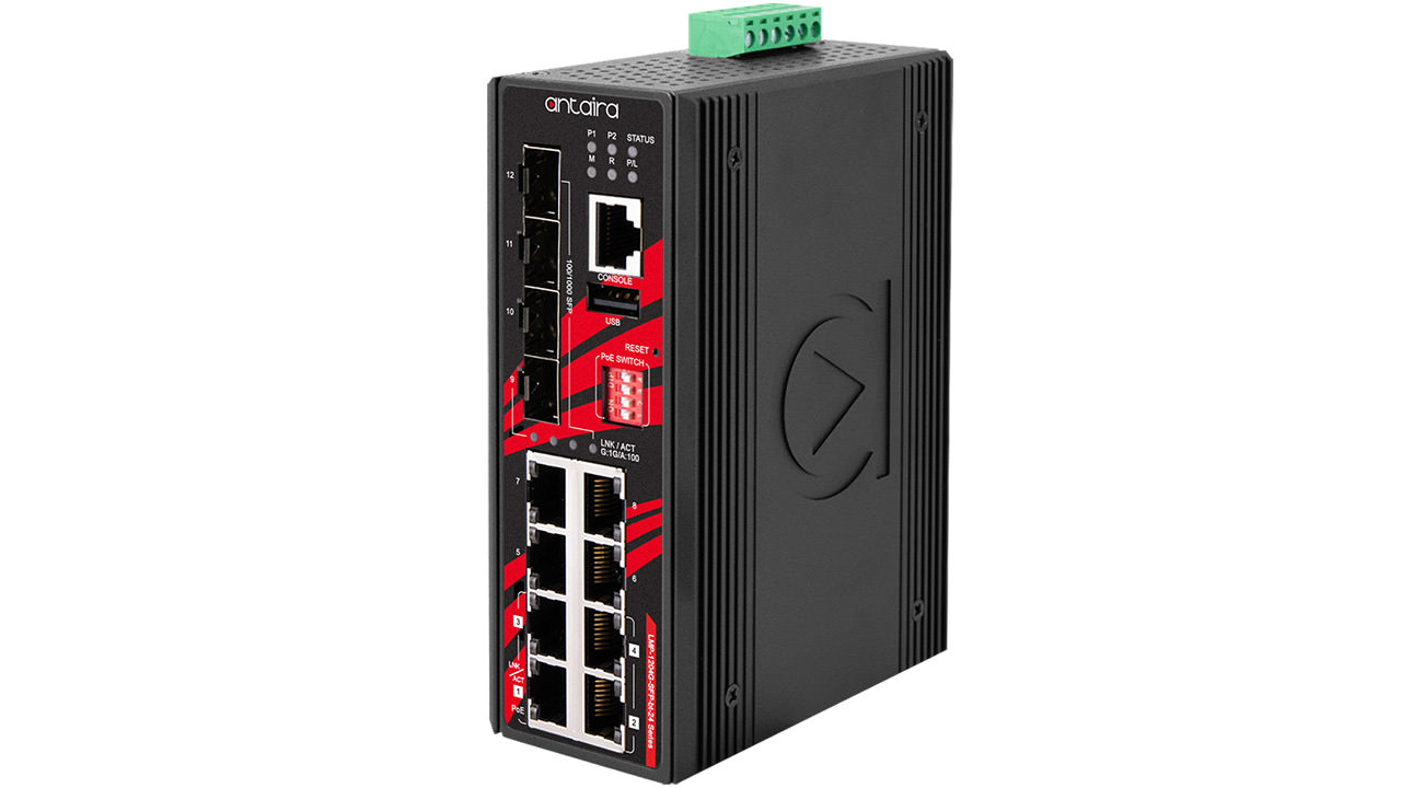 Managed switch from Antaira offers flexibility in industrial network design.